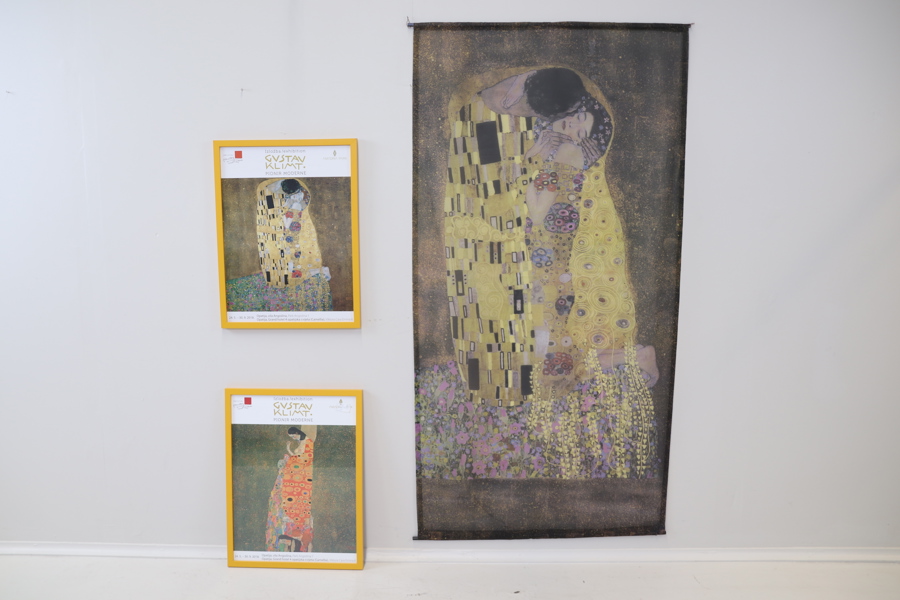 Gustav Klimt, posters och tygtryck, 2+1 st.