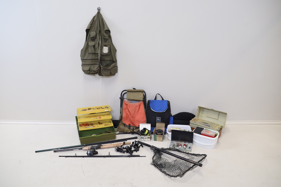 Fiskeutrustning, ett parti.