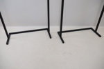 Klädställningar, 2 st, metall.