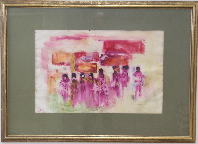 Erik Viktorson, akvarell, signerad, daterad 1969.