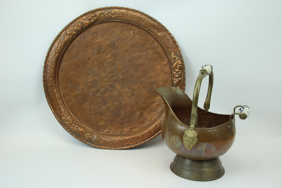 Fat och kolhämtare, koppar.