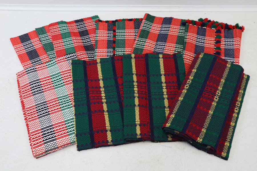 Hängen m.m, 7 delar, textil.