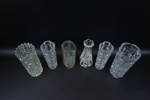 Vaser, 6 st, glas, bl.a Orrefors.