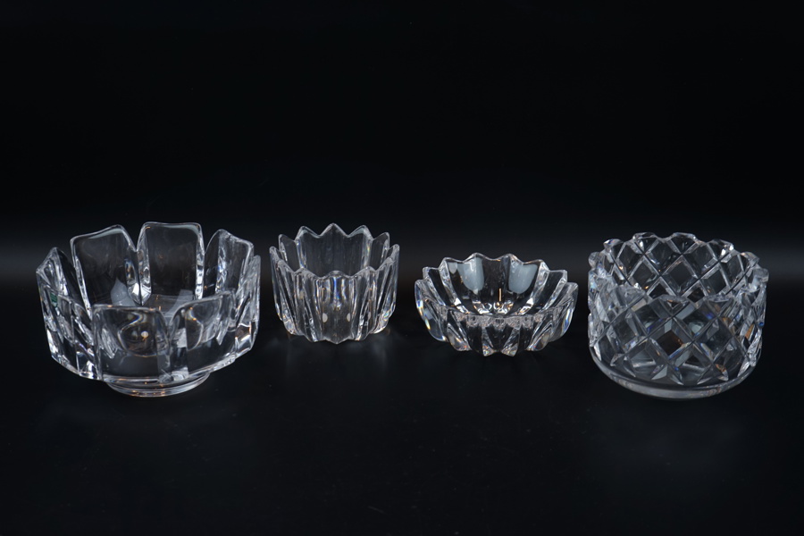 Skålar, 4 st, glas, Orrefors.