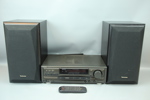Technics, förstärkare SA EX-100, med fjärrkontroll, samt högtalare SB-CA10, ett par.