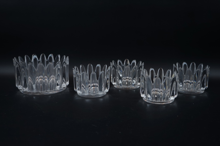 Sven Palmqvist, skålar, 5 st, glas, "Princess", Orrefors.