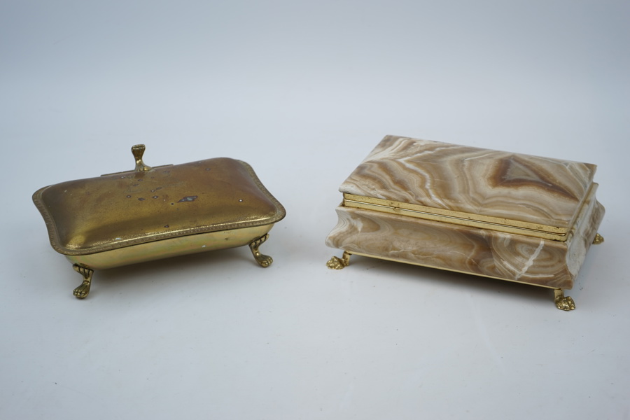 Skrin, 2 st, mässing/onyx.