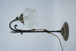 Bordslampa, justerbar, metall/glas.