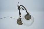 Bordslampa, justerbar, metall/glas.