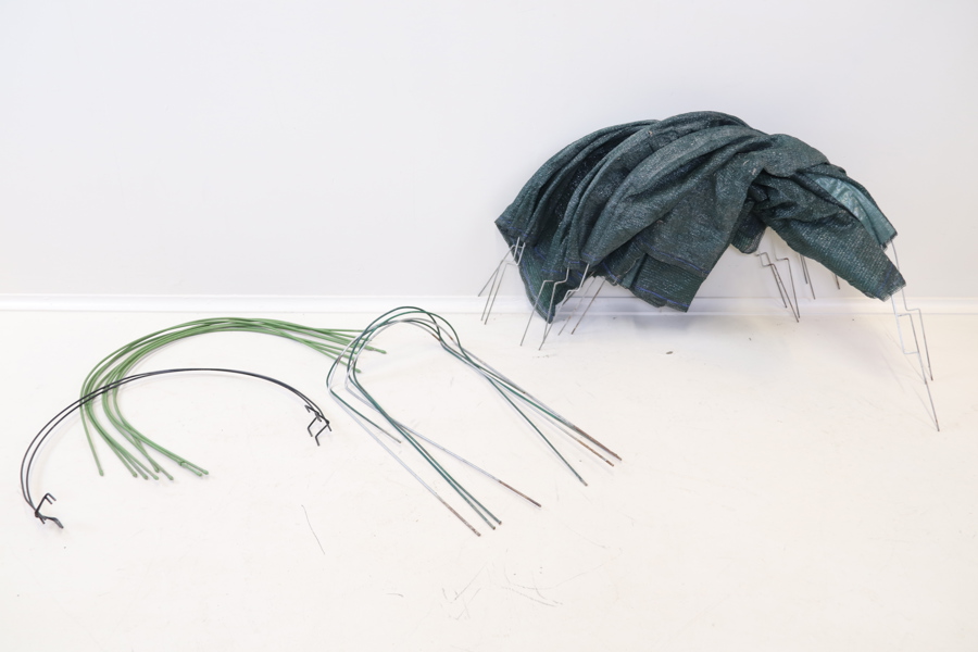 Odlingstunnel samt delar, metall/plast.