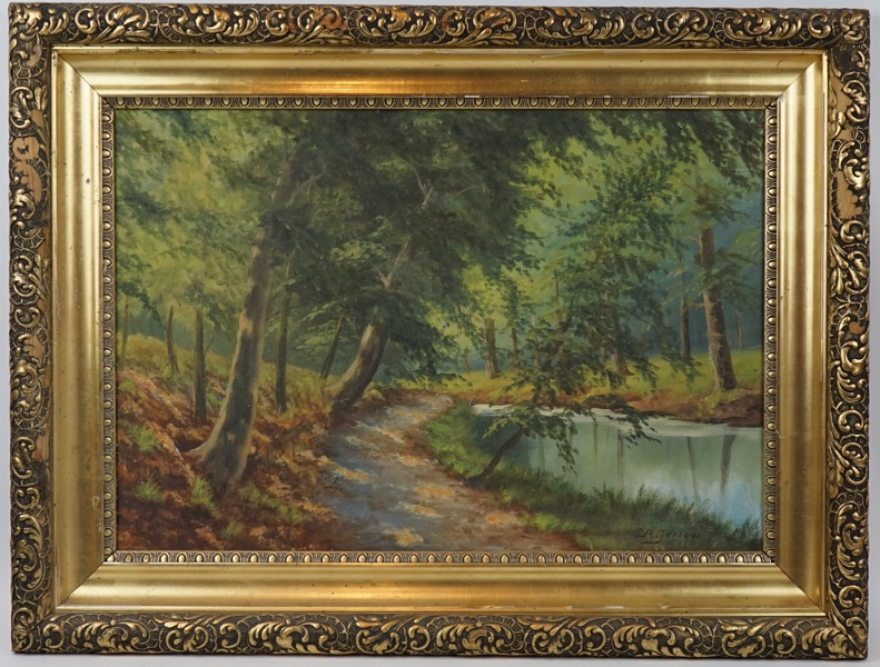 Oidentifierad konstnär, olja på duk, signerad A Jerlów.