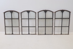 Fönster, 4 st, gjutjärn/glas.