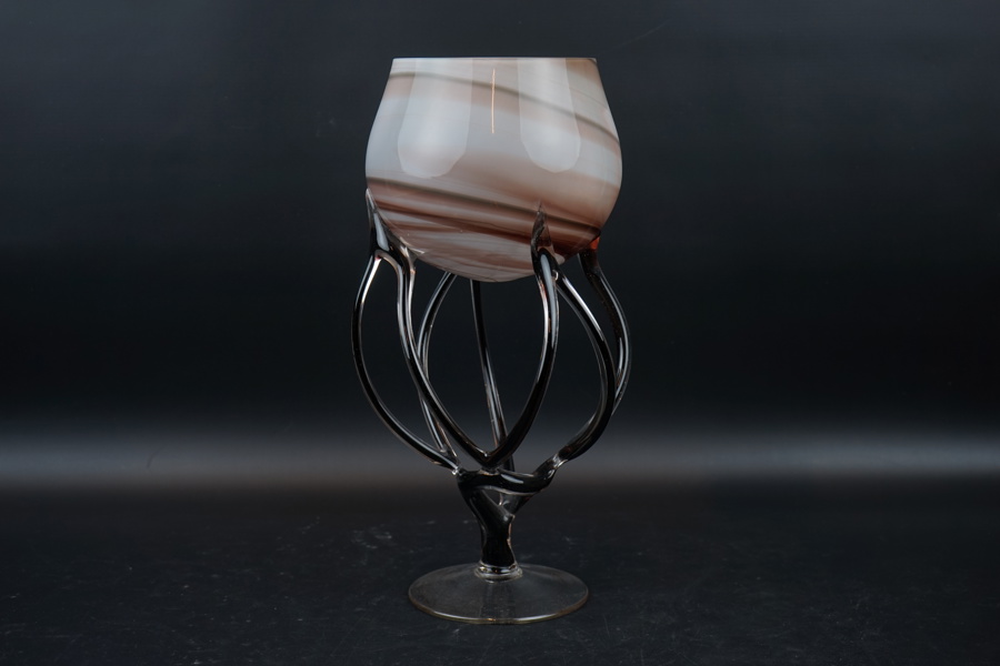 Jozefina Krosno, skål på fot, glas, Polen.