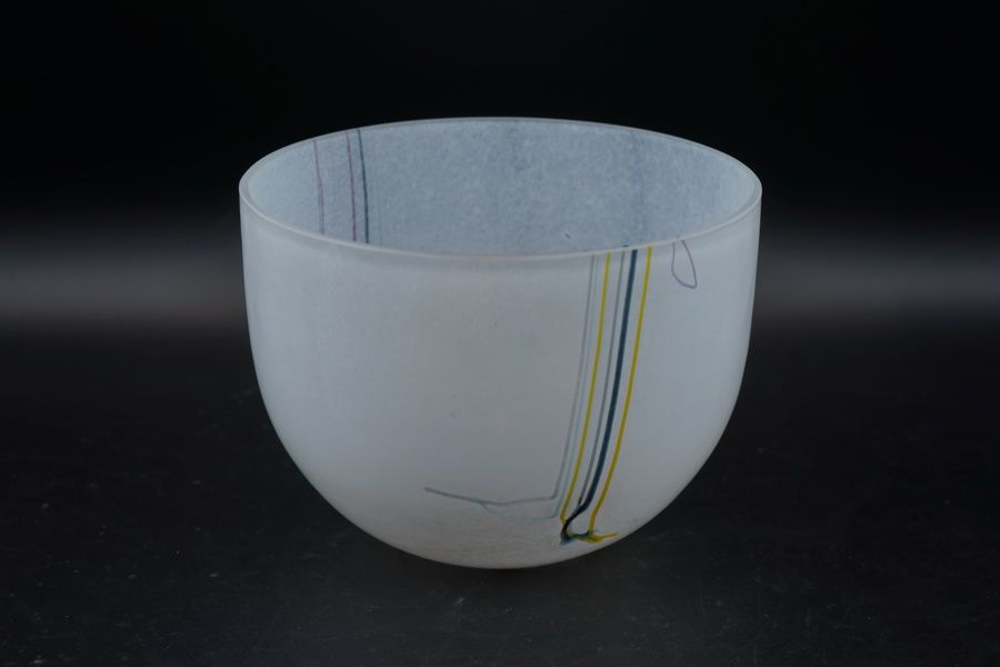 Bertil Vallien, "Rainbow", skål, glas, Kosta Boda, signerad.