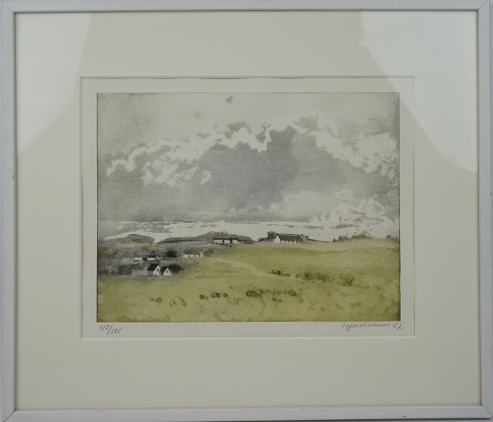 Inger Kihlman, etsning nr 115/125, signerad, daterad -82.