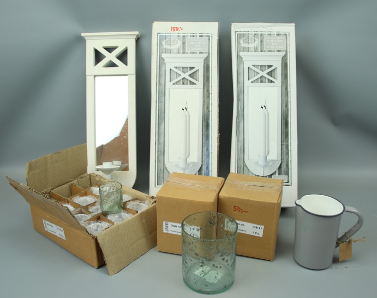 Vägglampetter m.m, 17 delar, bl.a Granit.