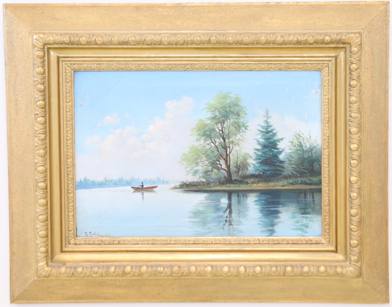 Gustav Robé, olja på duk, signerad, daterad (18)99.