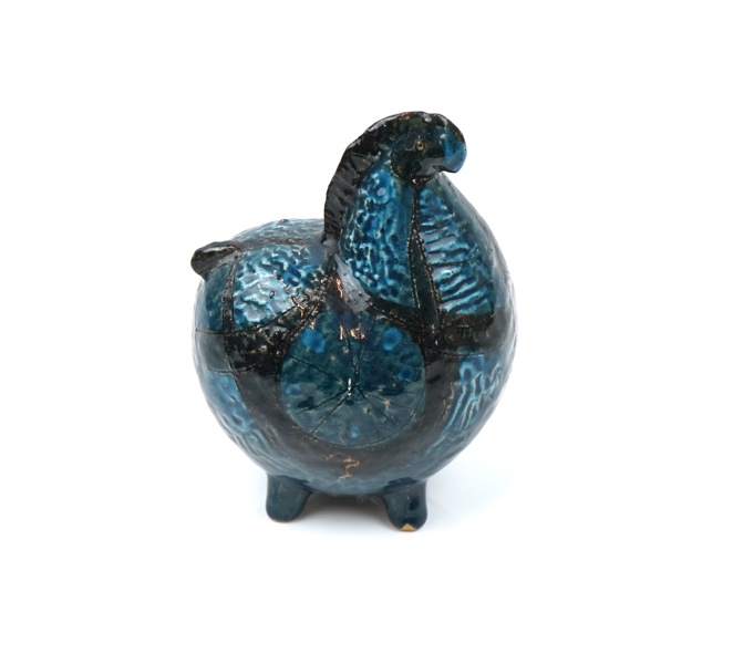 Figurin, stengods, häst, Sica, Italien.