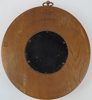 Barometer, trä/mässing,  H.M Drottningens Hovleverantör, etikettmärkt Engströms Ur-ställning, Stockholm.