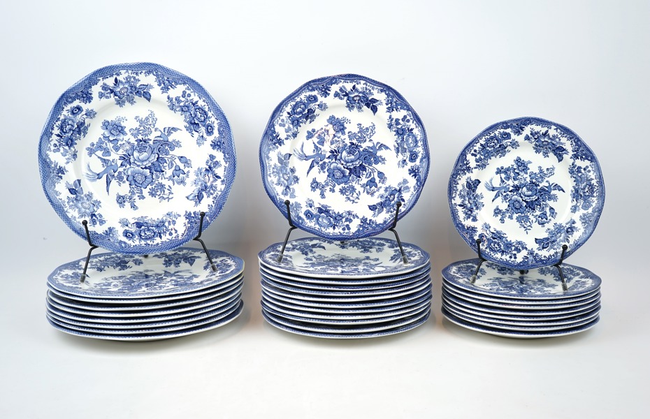 Matservis, 34 delar, flintgods, ''Asiatic Pheasant'', Enoch  Wedgwood, England.