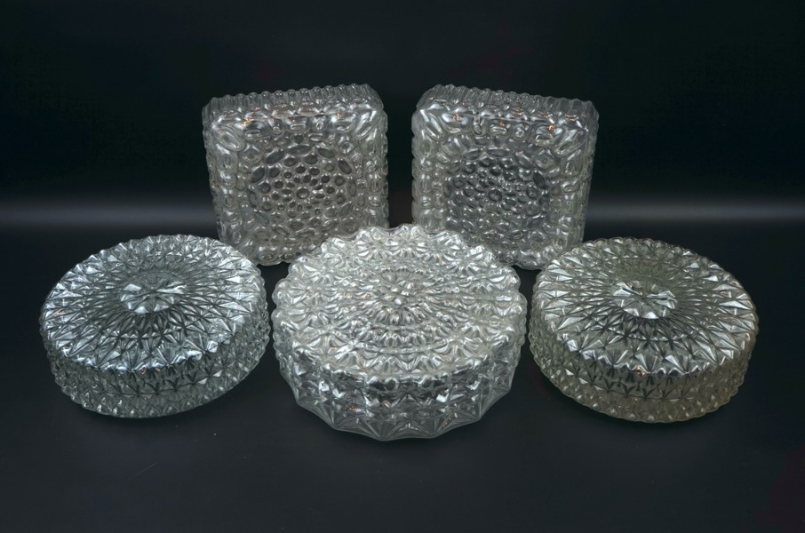 Lampkupor, 5 st, glas.