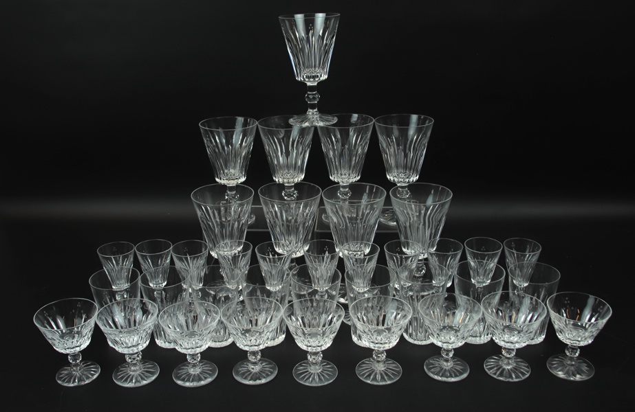 Fritz Kallenberg, glasservis, 37 delar, "Pyramid", Boda, 1900-tal.