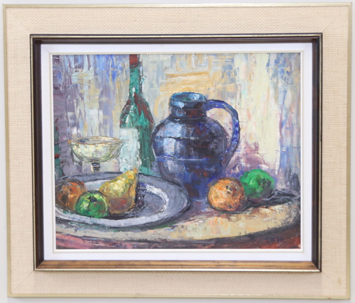 Oidentifierad konstnär, olja på duk, signerad G.W. Hill.