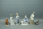 Figuriner, 6 st, porslin, bl. a Goebel.