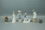 Figuriner, 6 st, porslin, bl. a Goebel.