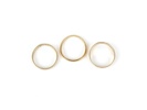 Ringar, 3 st, förlovnings/vigsel/alliansring, guld 18k.