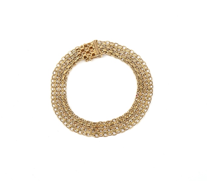 Armlänk, x-länk, guld 18K, 1973.