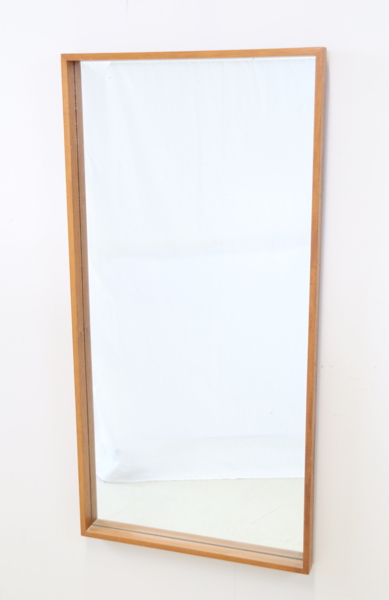 Spegel, kristallglas/teak, Glas & Trä, Hovmantorp, 1900-talets andra hälft.