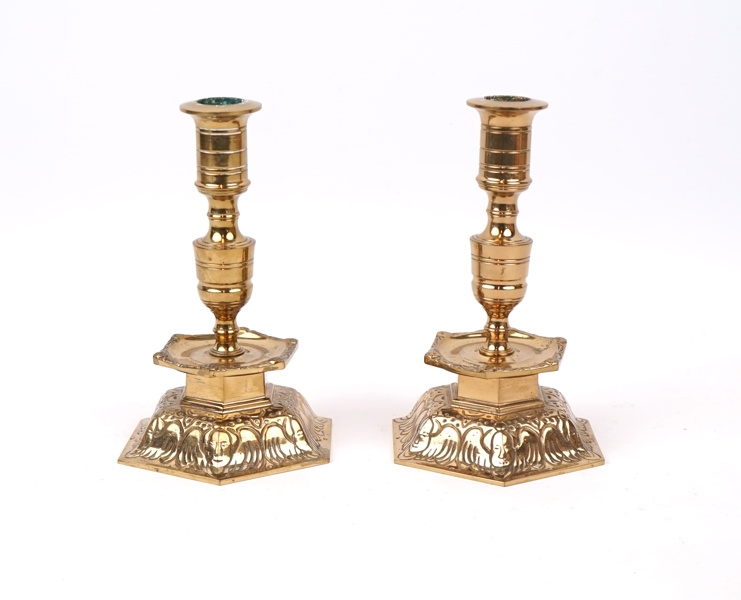 Ljusstakar, ett par, malm, barockstil, Ystad-Metall.