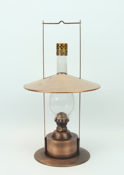 Fotogenlampa, koppar/glas, 2000-tal.