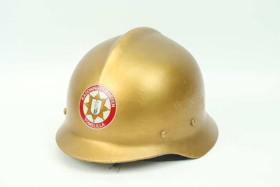 Brandhjälm, "Räddningstjänsten Tomelilla", Brissman, Halmstad.