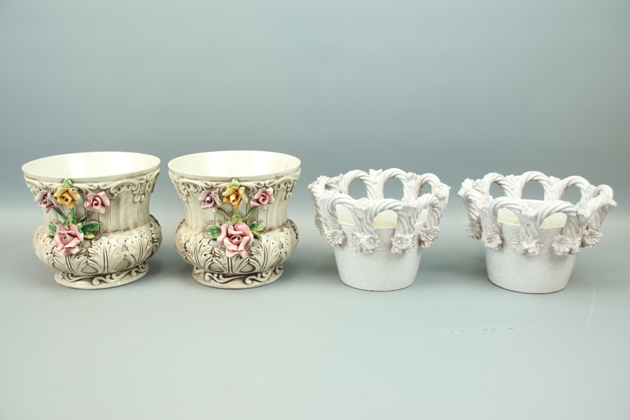 Ytterfoder, par, keramik, Italien, bl.a Bassano.