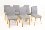 Stolar, 6 st, ek/textil, samtida.