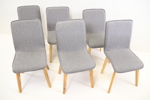 Stolar, 6 st, ek/textil, samtida.