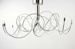 Taklampa, 10 ljuspunkter, metall, ''Spaghetti'', Facklam.