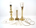 Bordslampor, 3 st, mässing.