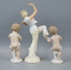 Figuriner, 3 st, porslin, Wallendorf och Schaubach Kunst, Tyskland.
