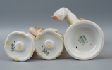 Figuriner, 3 st, porslin, Wallendorf och Schaubach Kunst, Tyskland.
