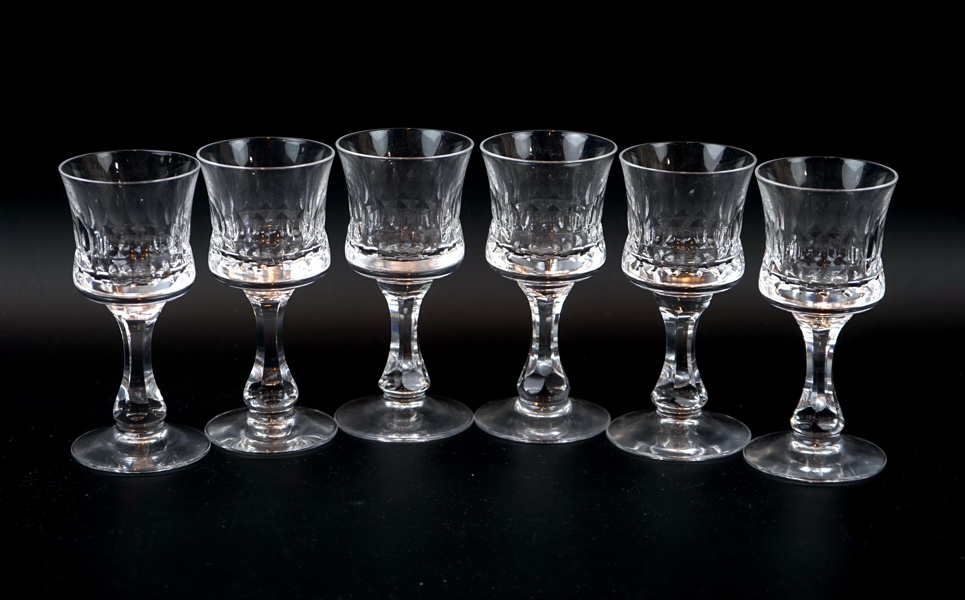 Göran Wärff, likörglas, 6 st, ''Prince'', Kosta.
