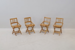 Barnstolar, 4 st, hopfällbara, trä, Brevetti Reguitti, Italien.