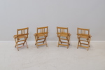 Barnstolar, 4 st, hopfällbara, trä, Brevetti Reguitti, Italien.
