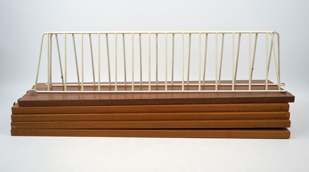 Stringhylla, 5-plan, teak/metall.