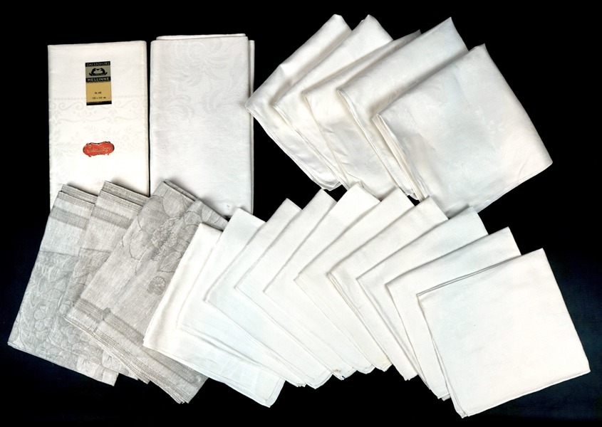 Dukar och handdukar, 21 delar, linne.