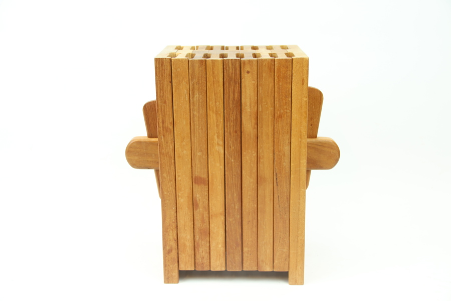 Jens Harald Quistgaard, knivblock för 16 knivar, trä, Trip Trap.