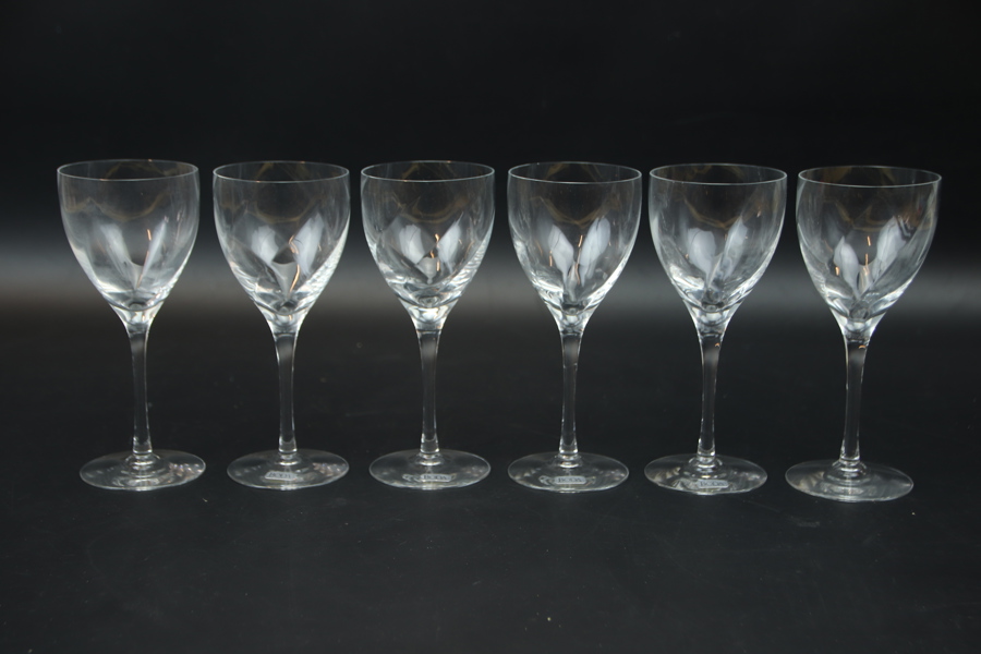 Bertil Vallien, "Chateau", starkvinsglas, 6 st, Kosta Boda.