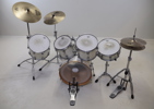 Trumset, Eagle, med cymbaler, Sabian.